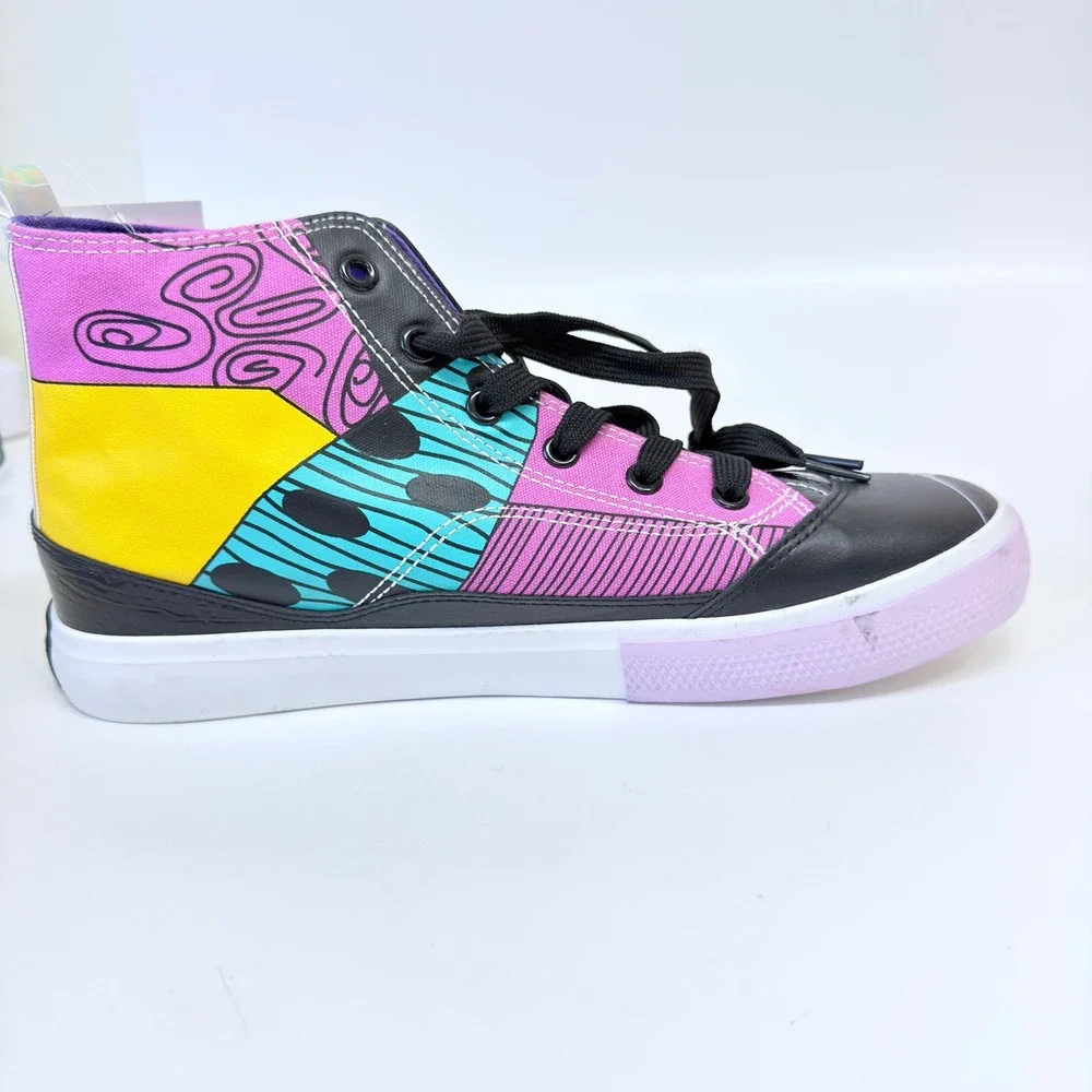 Ground Up Nightmare Before Christmas Sally Jack Skellington High Top Sneakers 9 - Picture 5 of 11